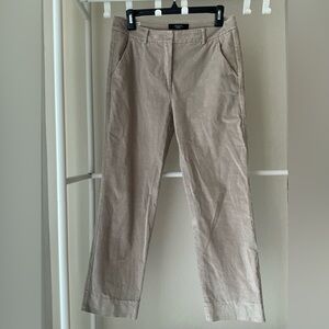 Max Mara Weekend light tan corduroy high waisted straight leg pant